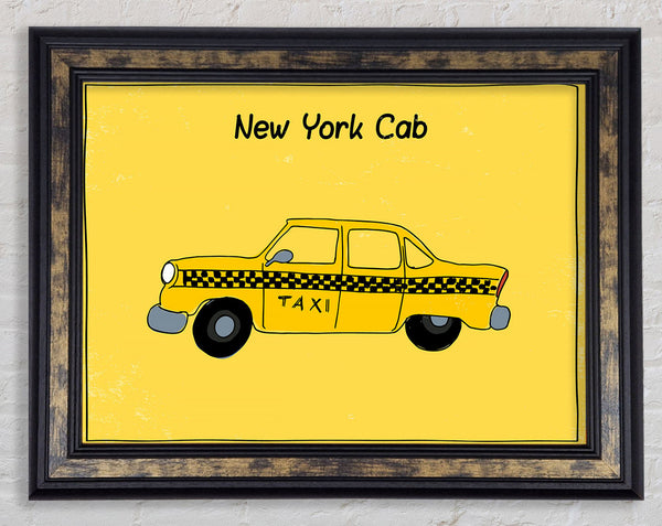 NYC Retro Cab Framed Print