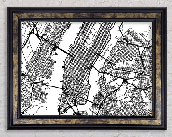 City Map Framed Print
