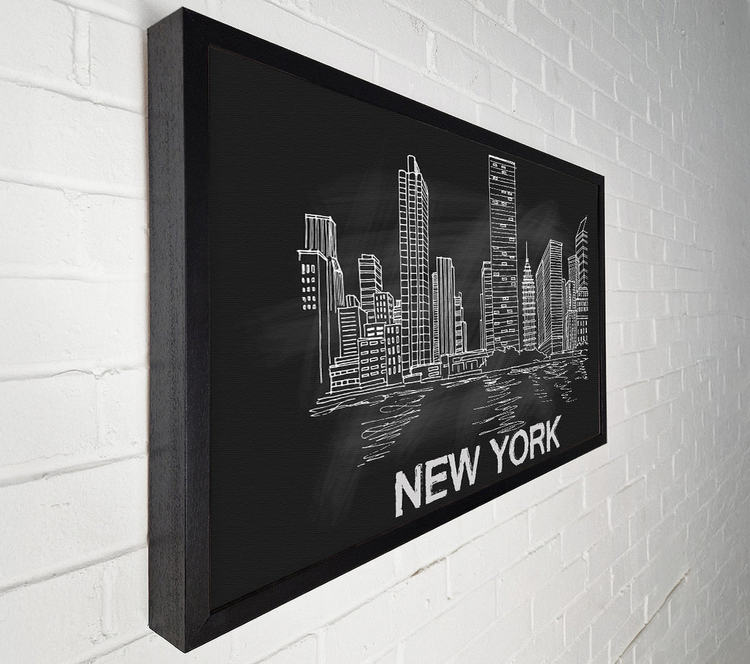  A Canvas Print of NYC Chalk Canvas Wall Art