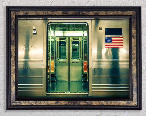 Subway Train Framed Print