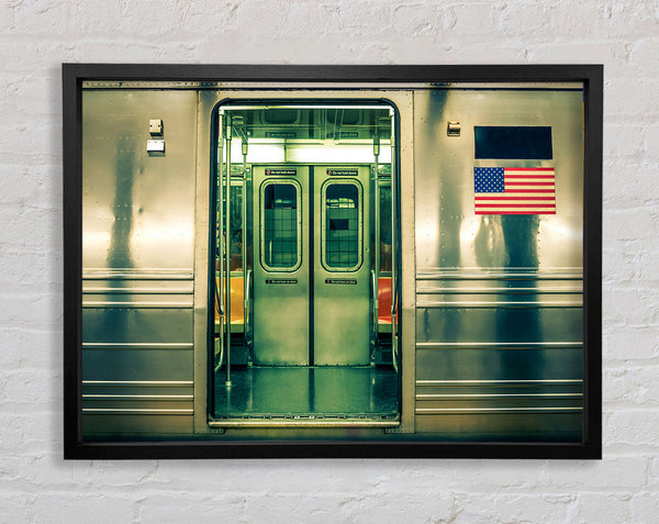 Subway Train Framed Print