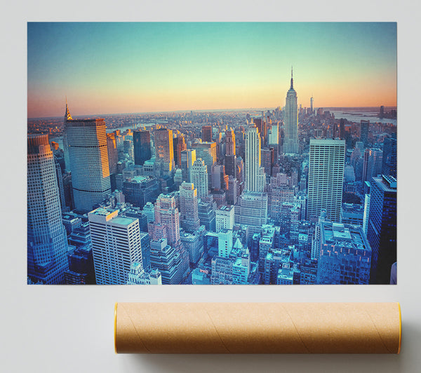 On A Winters Morning Over The City Giclee Print