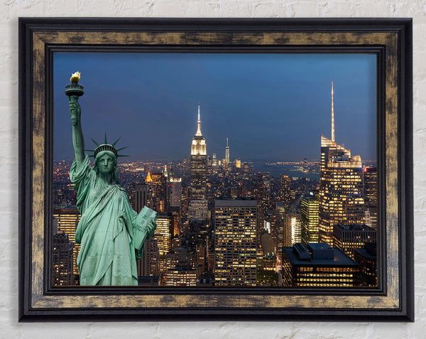 Lights Of The Big City Framed Print