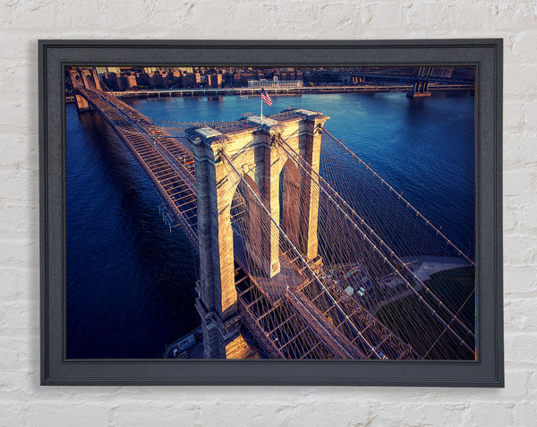 Brooklyn Bridge Above Framed Print