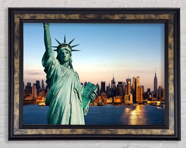 Statue Of Liberty Protection Framed Print