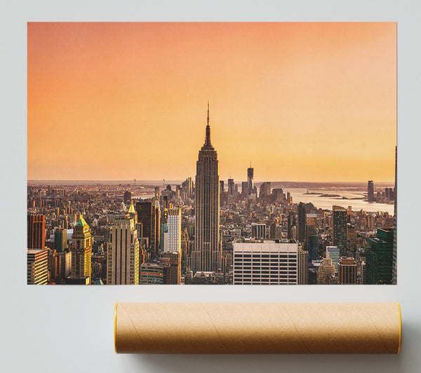 Empire State Building Perfect City Sunrise Giclee Print