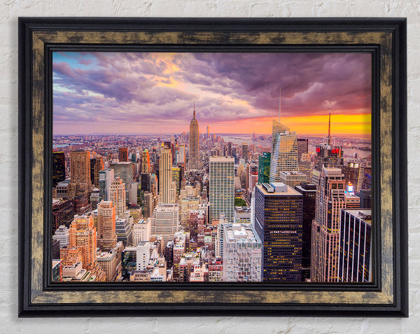 Storm Skies Over NYC Framed Print