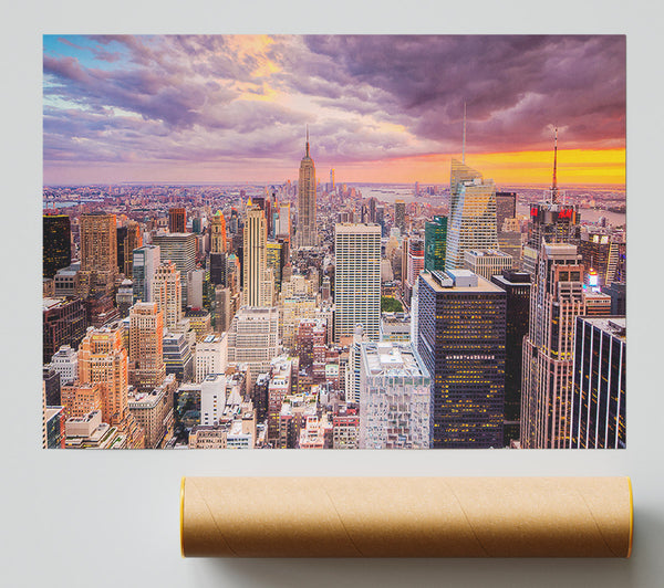 Storm Skies Over Nyc Poster