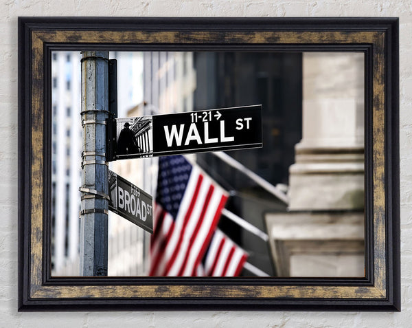 Wall St Framed Print