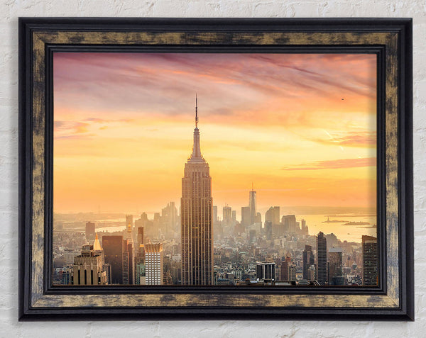 Misty Empire State Building Framed Print