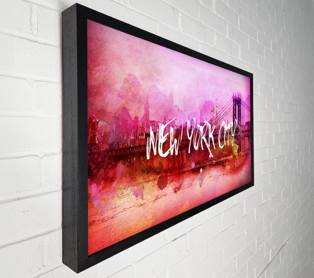  A Canvas Print of Pink NYC Canvas Print