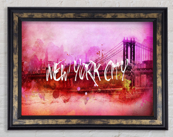 Pink NYC Framed Print