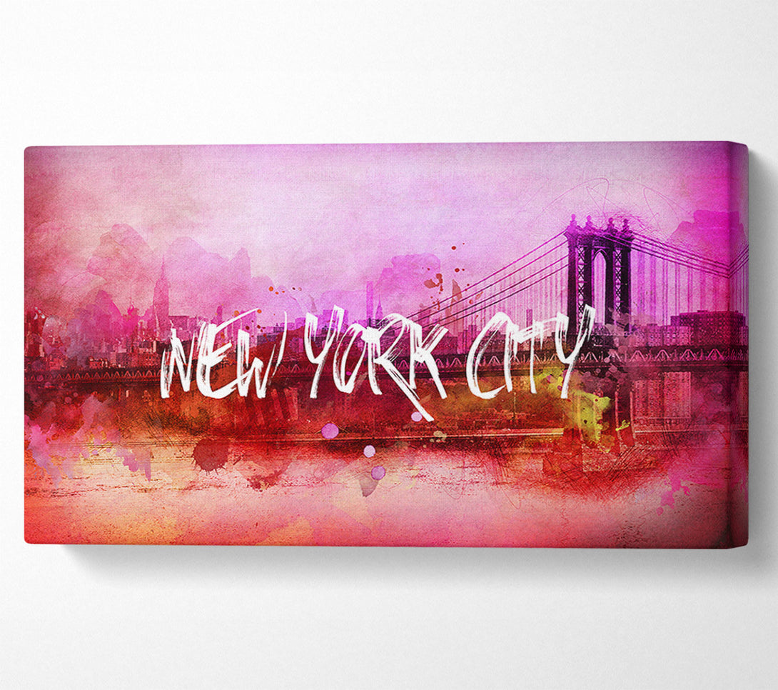  A Canvas Print of Pink NYC Canvas Print