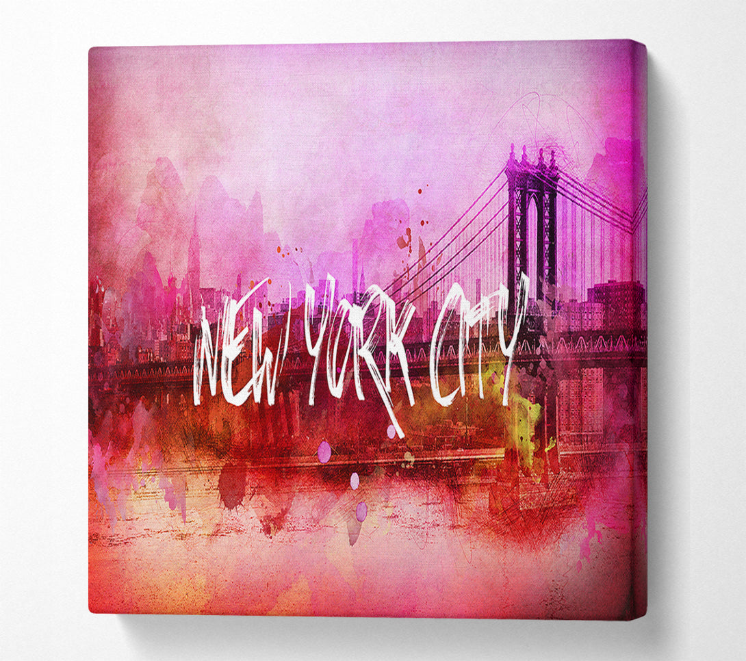  A Canvas Print of Pink NYC Canvas Print