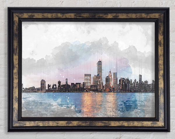 Watercolour NYC Framed Print
