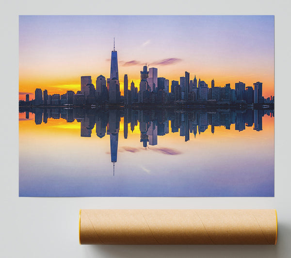 Perfect Sunset Reflections Print