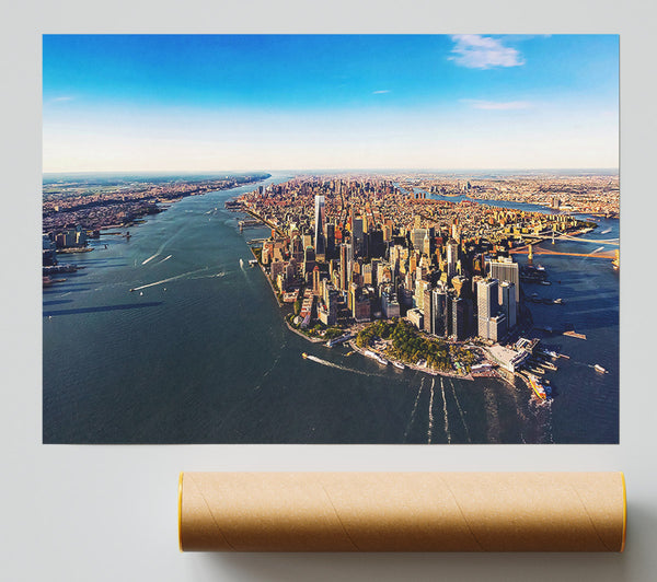 The Harbour Around Nyc Print