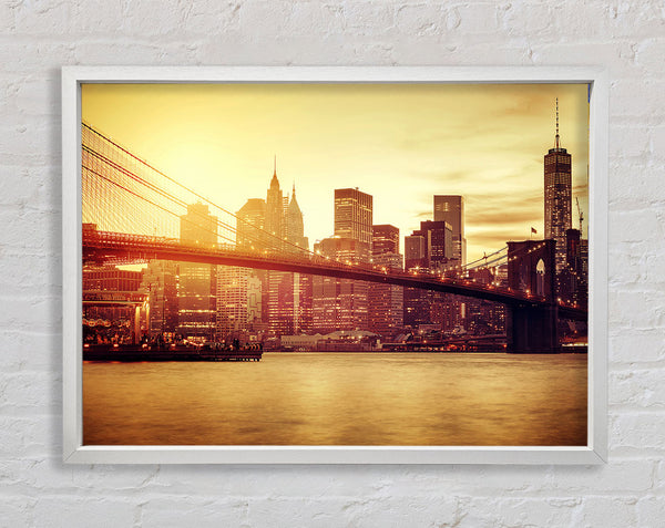 Brooklyn Bridge Splendour Framed Print