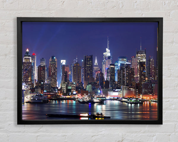 New Yorker Hafen bei Nacht