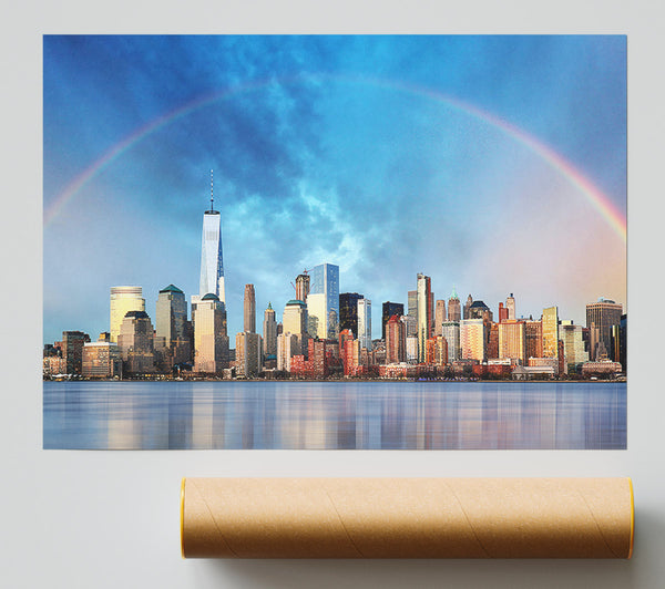 Rainbow Over The Big Apple Print