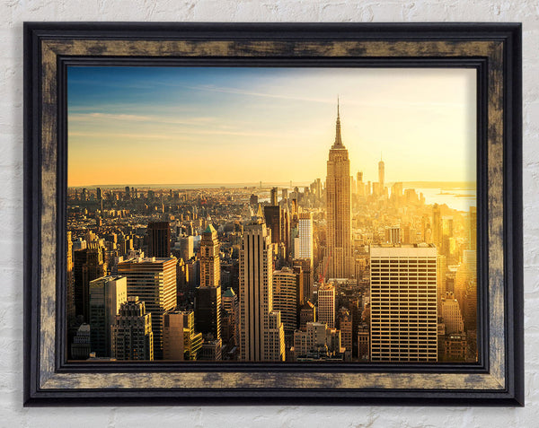 Beautiful Yellow Sunrise Framed Print