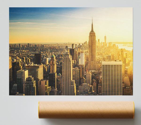 Beautiful Yellow Sunrise Poster