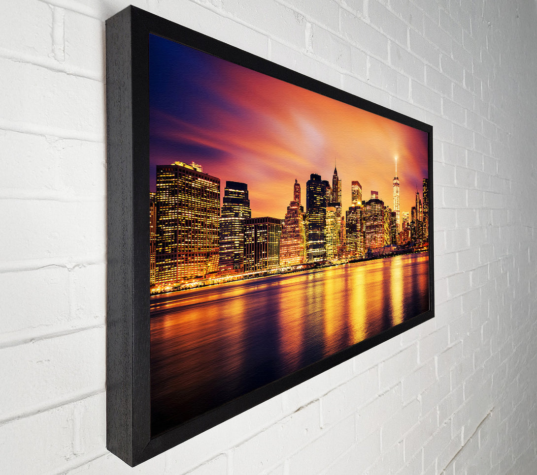  A Canvas Print of Stunning Skies Over The Hudson River Canvas Print