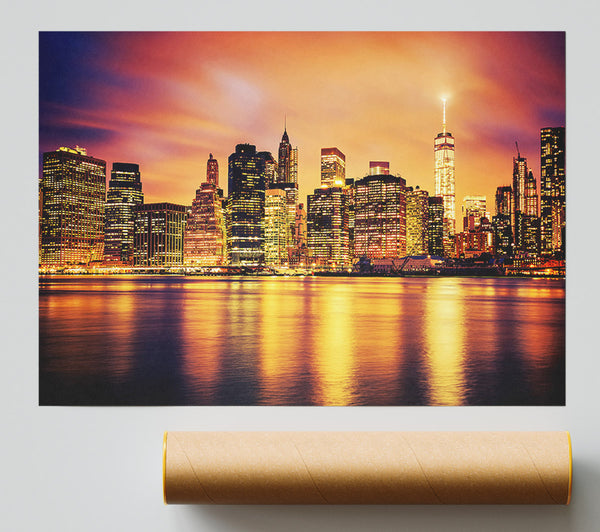 Stunning Skies Over The Hudson River Giclee Print
