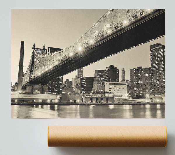 Queensboro Bridge Twilight Poster