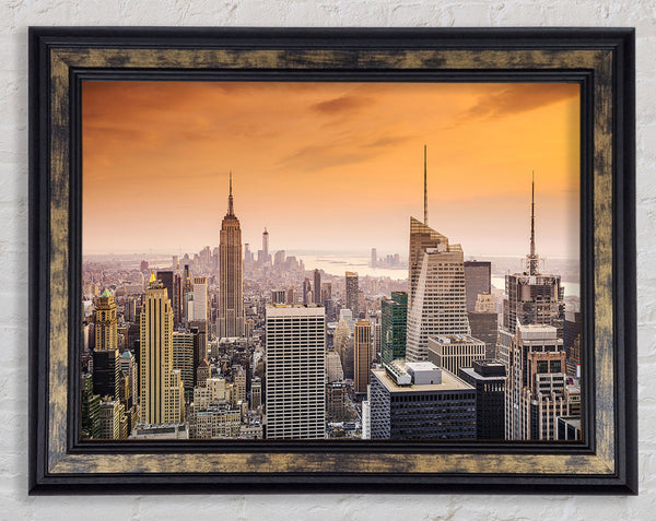 East River Sunrise Framed Print