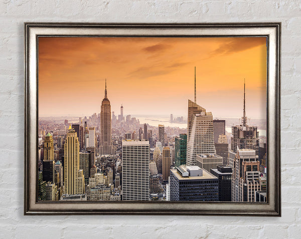 East River Sunrise Framed Print