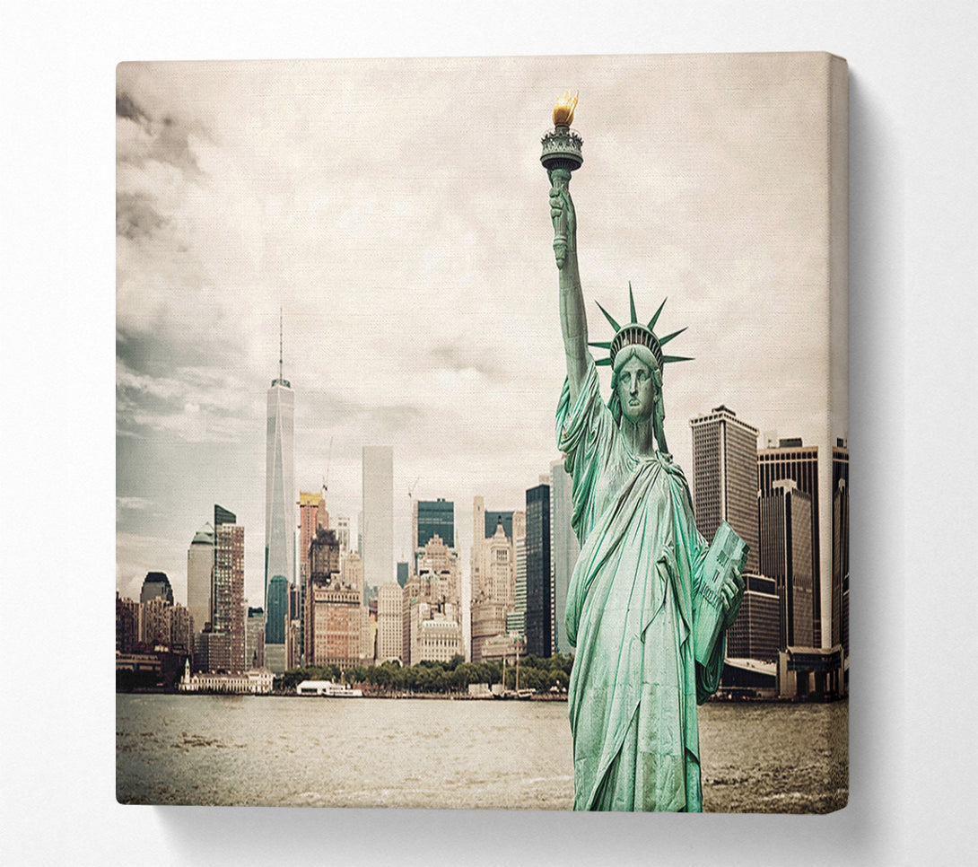  A Canvas Print of Statue Of Liberty Flame Canvas Art