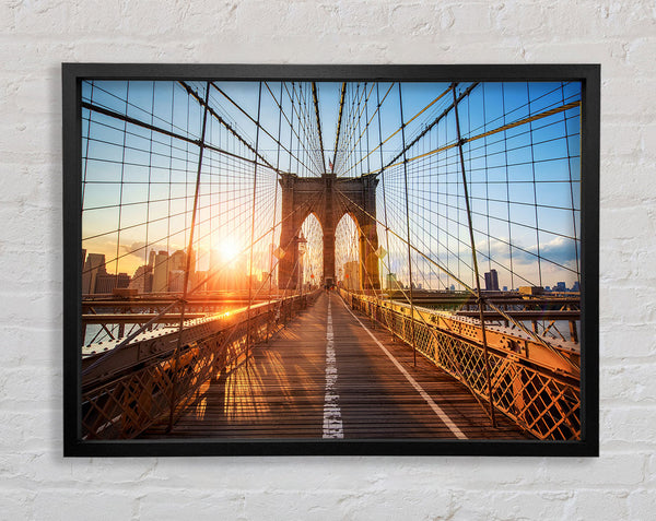 Sonnenuntergang über der Brooklyn Bridge