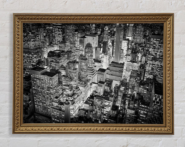 Looking Down On The Big Apple Framed Print