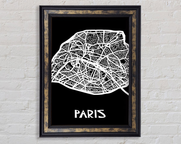 Map Of The City 7 Framed Print