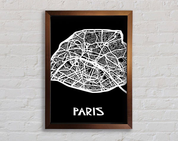 Map Of The City 7 Framed Print