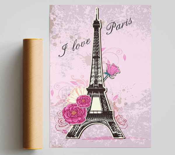 Eiffel Tower Love 1 Poster