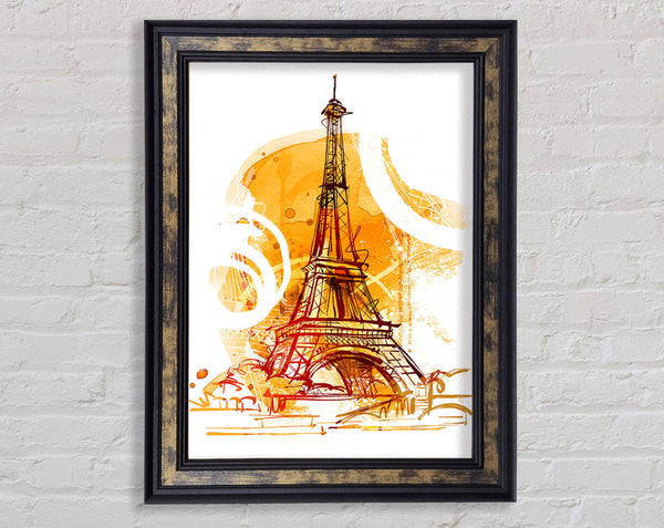Eiffel Tower Love 5 Framed Print