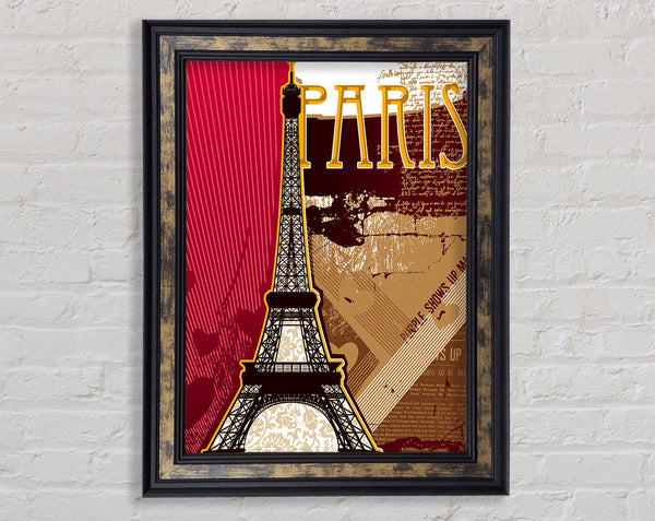 Eiffel Tower Love 4 Framed Print