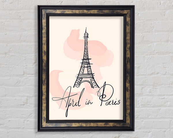 Eiffel Tower Love 3 Framed Print