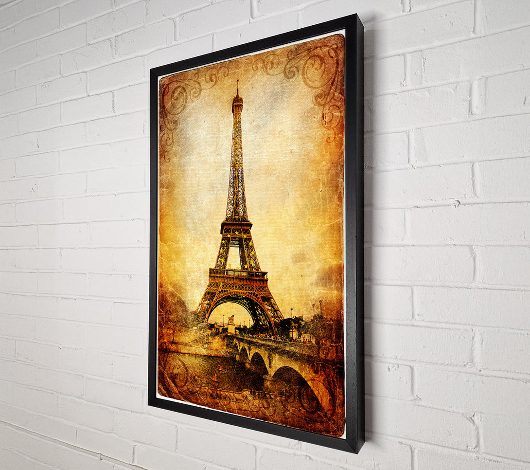  A Canvas Print of Eiffel Tower Retro 2 Canvas Wall Art