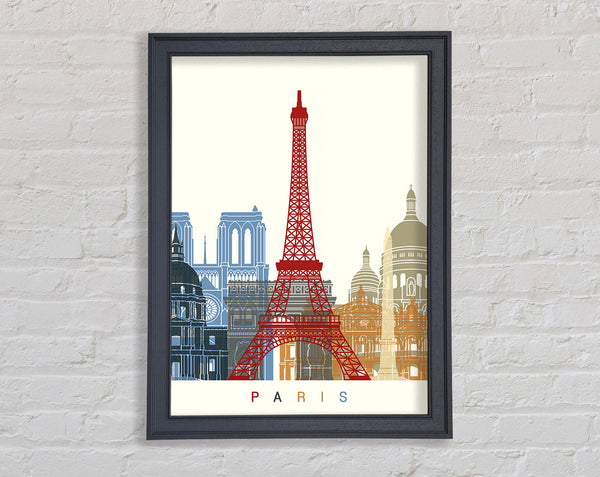 Eiffel Tower Retro 1 Framed Print