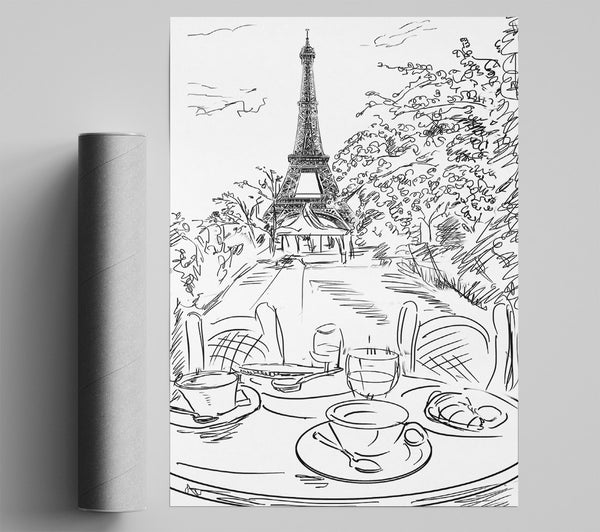 Eiffel Tower Streets 5 Giclee Print