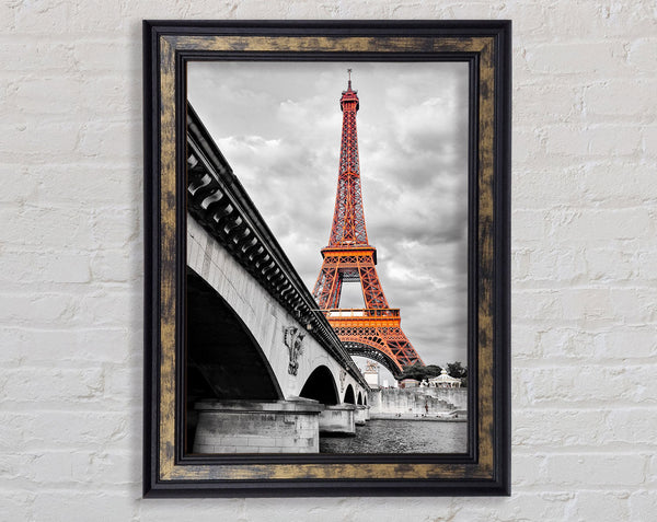 Eiffel Tower Over The River Seine 5 Framed Print
