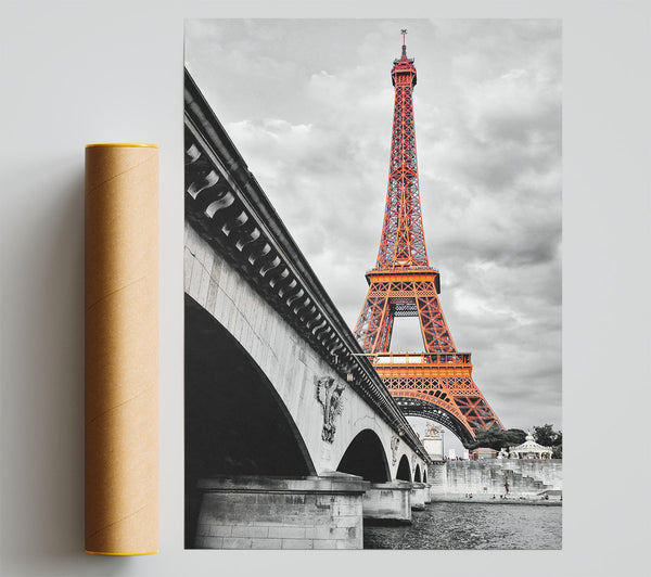 Eiffel Tower Over The River Seine 5 Giclee Print
