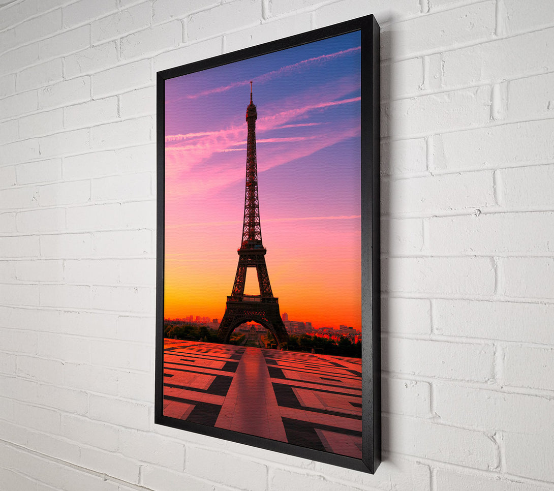  A Canvas Print of Eiffel Tower Sunset 3 Canvas Print