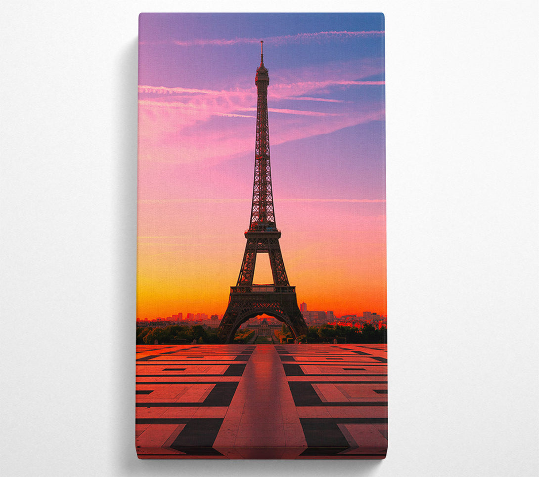 A Canvas Print of Eiffel Tower Sunset 3 Canvas Print