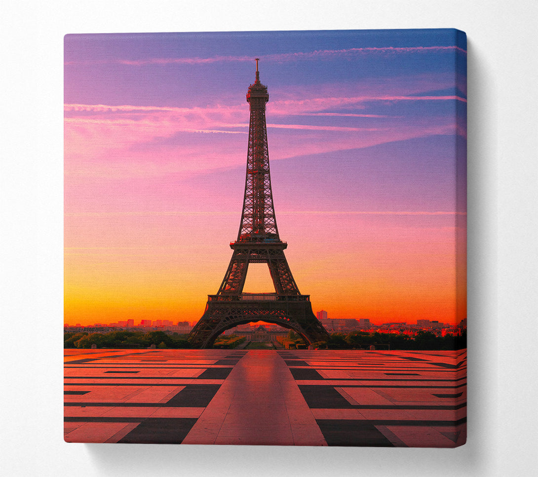  A Canvas Print of Eiffel Tower Sunset 3 Canvas Print