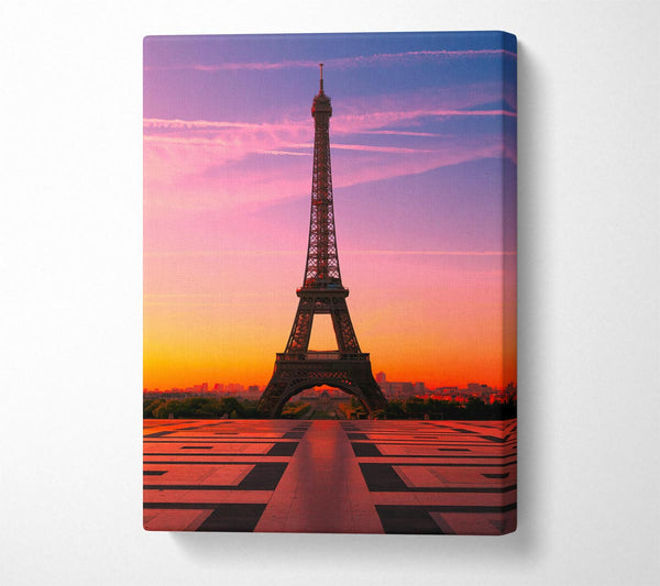  A Canvas Print of Eiffel Tower Sunset 3 Canvas Print