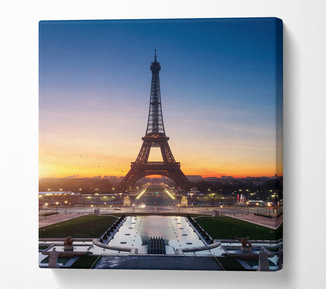  A Canvas Print of Eiffel Tower Sunset 6 Canvas Print